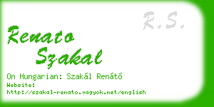 renato szakal business card