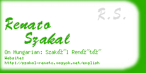 renato szakal business card